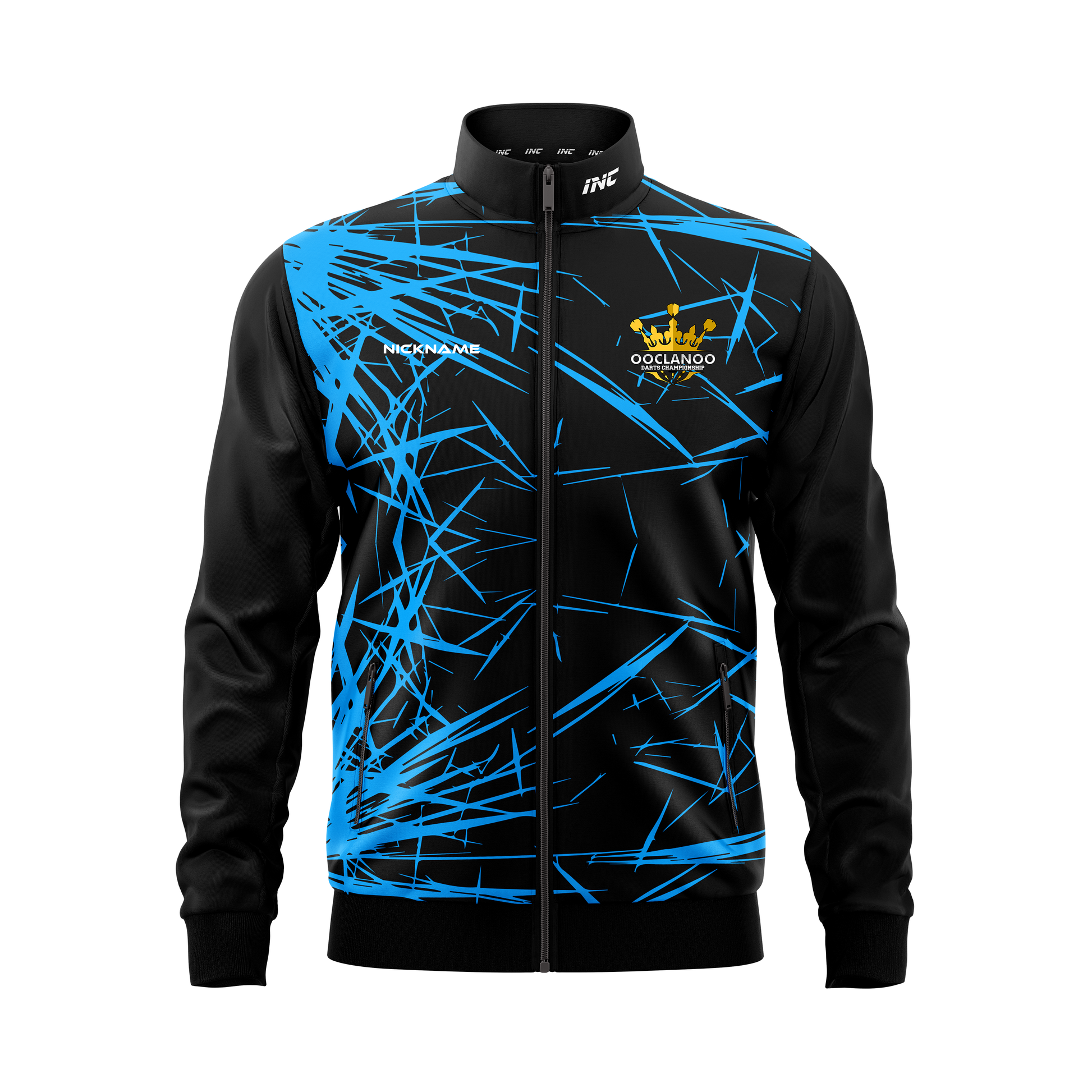 Ooclanoo Darts Tournament Jacket - Caeruleus – Front View | INC-APPAREL