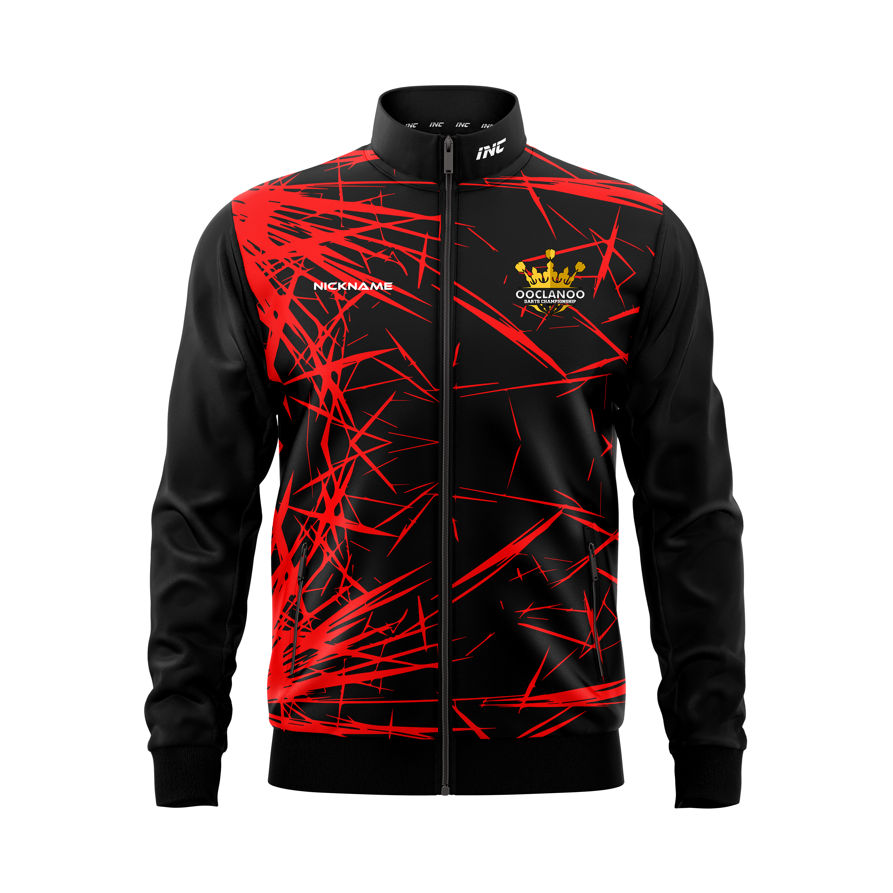Ooclanoo Darts Tournament Jacket - Ruber – Front View | INC-APPAREL