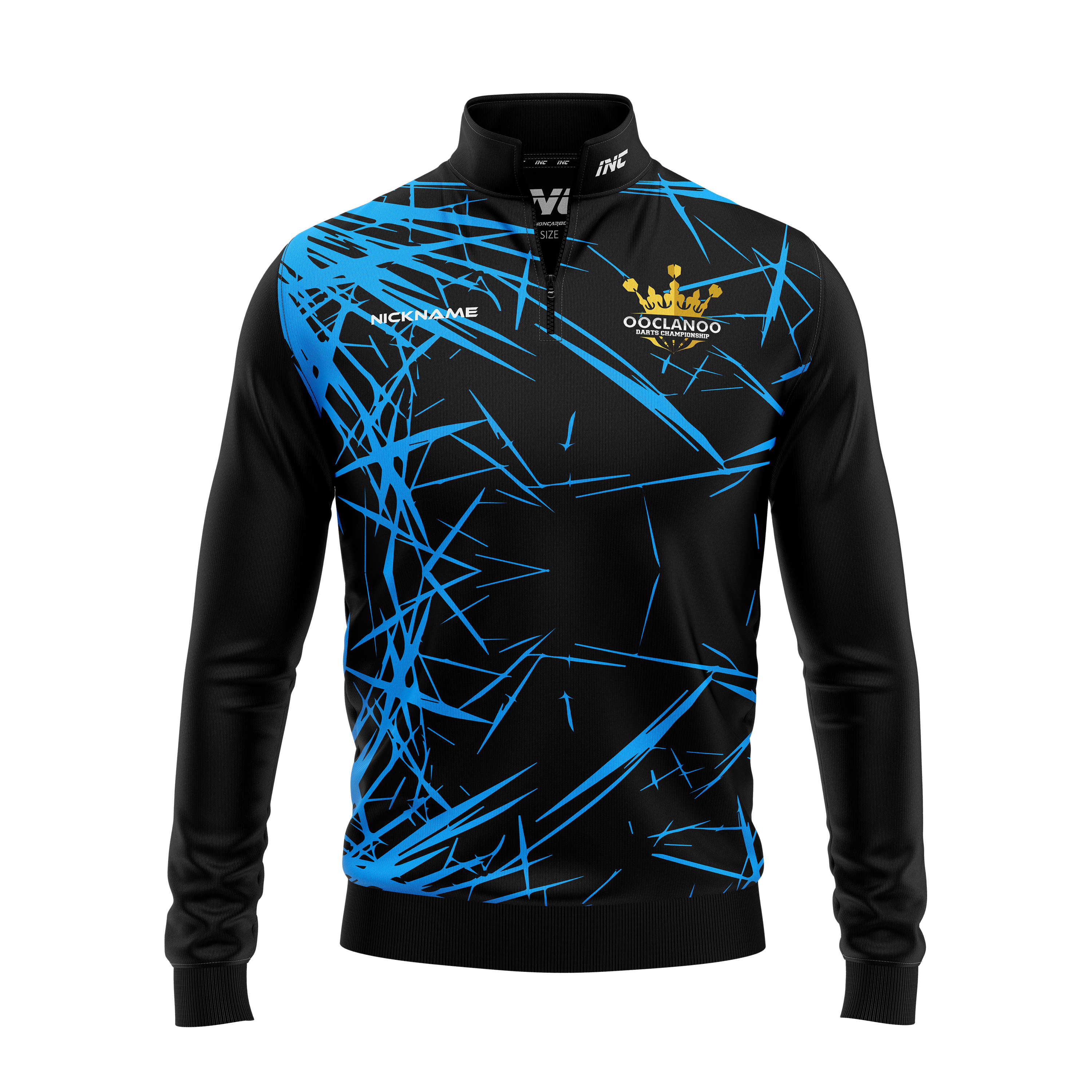 Ooclanoo Quarter Zip Midlayer - Caeruleus – Front View | INC-APPAREL