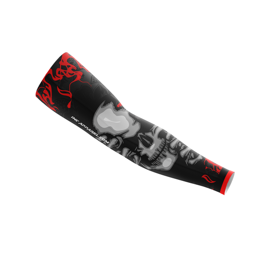 Reaper Darts Sleeve – Front View with Dark, Aggressive Design and Compression Fit | INC-APPAREL