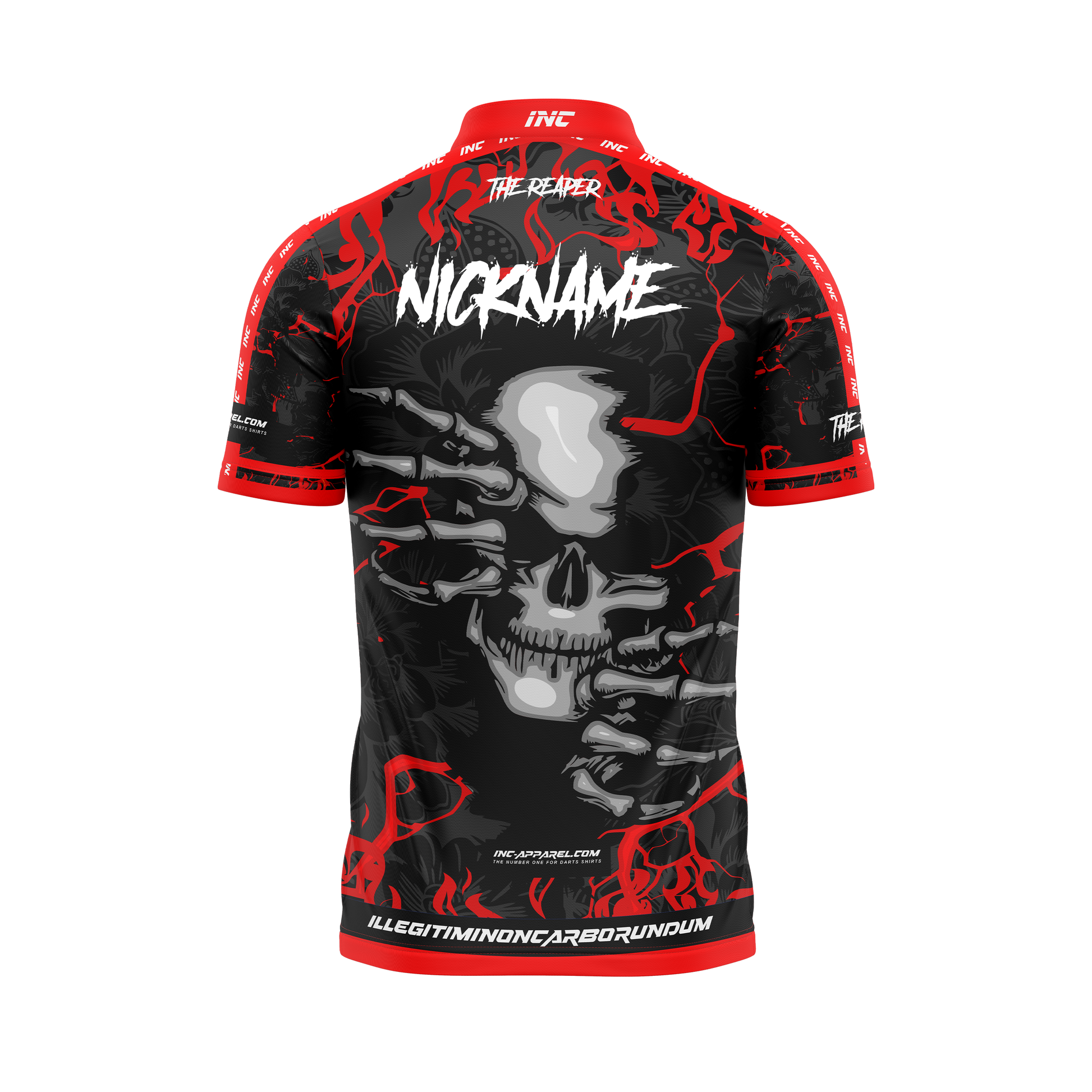 Reaper Range Pro-1 Darts Shirt – Collector Animarum – Back View | INC-APPAREL