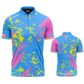 Regina Blue Darts Shirt from INC-APPAREL – blue performance darts shirt with elegant Regina-themed design.