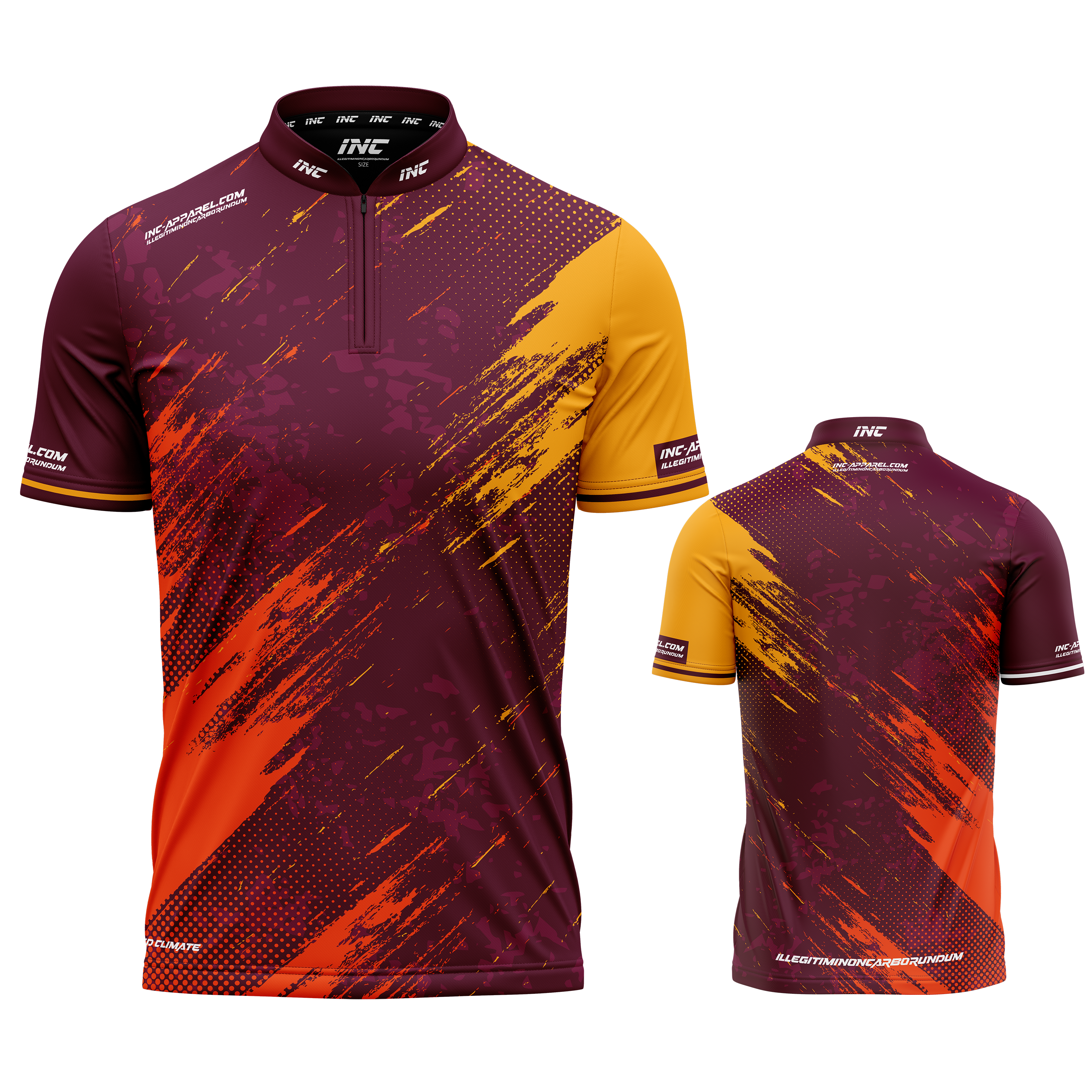 Regina Burgundy Darts Shirt from INC-APPAREL – burgundy performance darts shirt with elegant Regina-themed design.