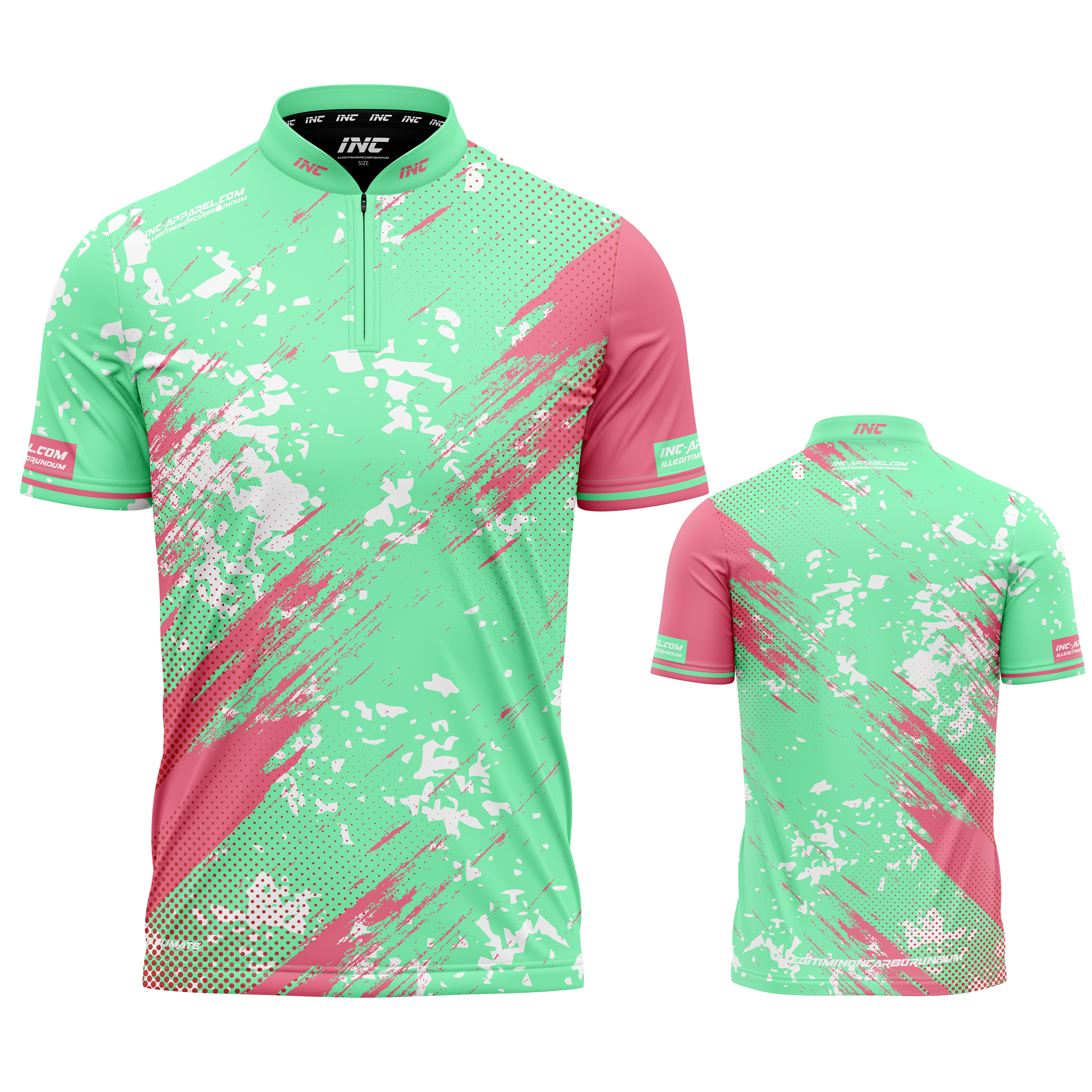 Regina Green Darts Shirt from INC-APPAREL – green performance darts shirt with elegant Regina-themed design.