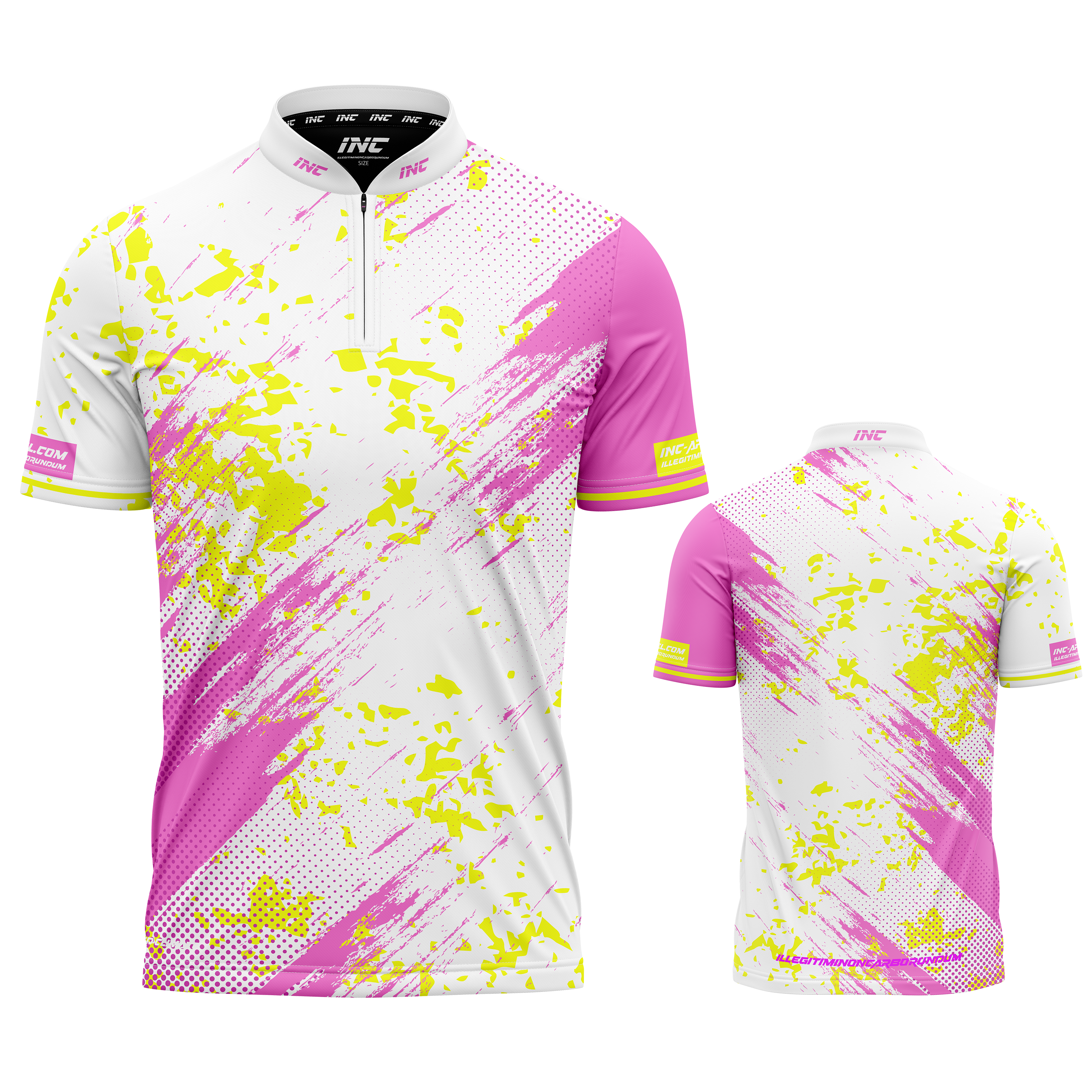Regina White Darts Shirt from INC-APPAREL – white performance darts shirt with elegant Regina-themed design.