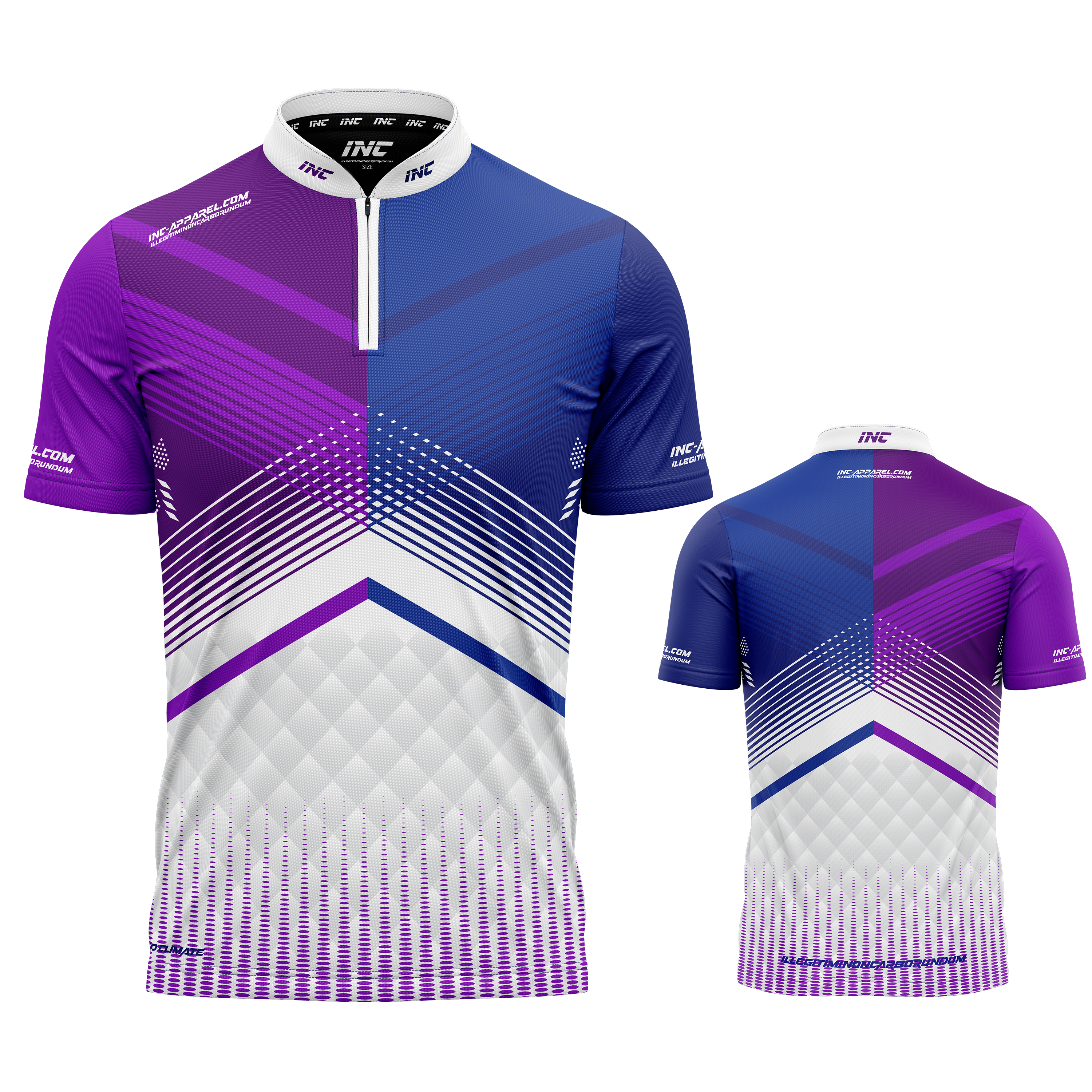 Rex Purple and Blue Custom Pool Shirt from INC-APPAREL – performance pool shirt with bold purple-and-blue design and breathable athletic fabric.