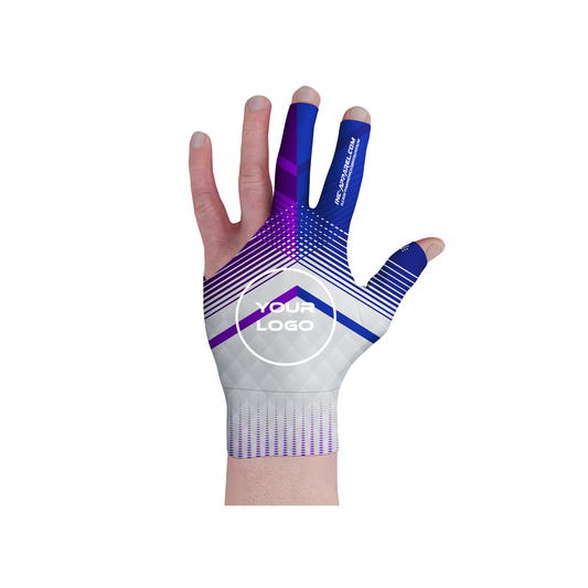 Rex Purple and Blue Pool Glove from INC-APPAREL – performance pool glove with non-slip palm and bold purple-and-blue Rex design.