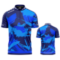 Rogatus Glaucus Darts and Pool Shirt by INC-APPAREL – blue grey breathable moisture-wicking performance darts shirt
