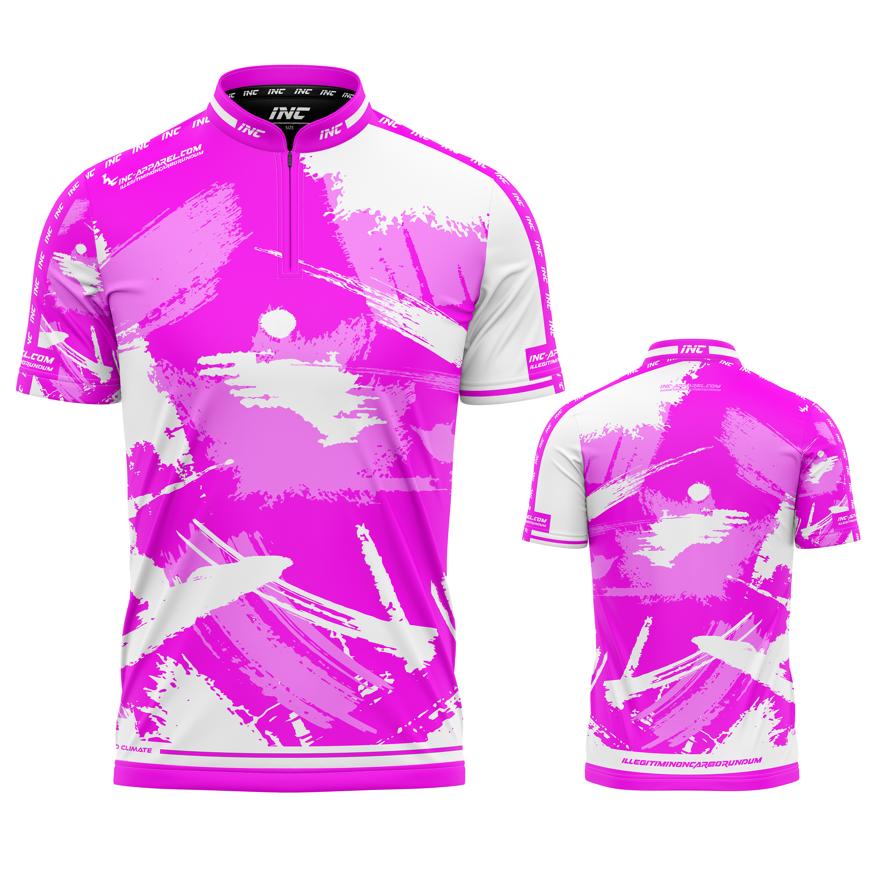 Rogatus Roseus Darts and Pool Shirt by INC-APPAREL – pink breathable moisture-wicking performance darts shirt