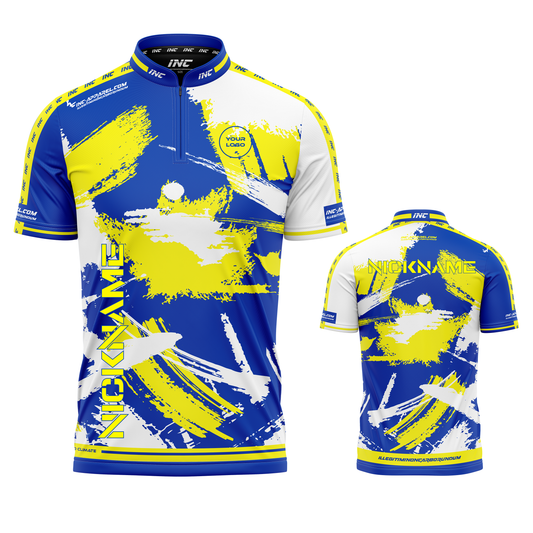 Rogue Caeruleus Darts Shirt from INC-APPAREL – blue performance darts shirt with bold Rogue design