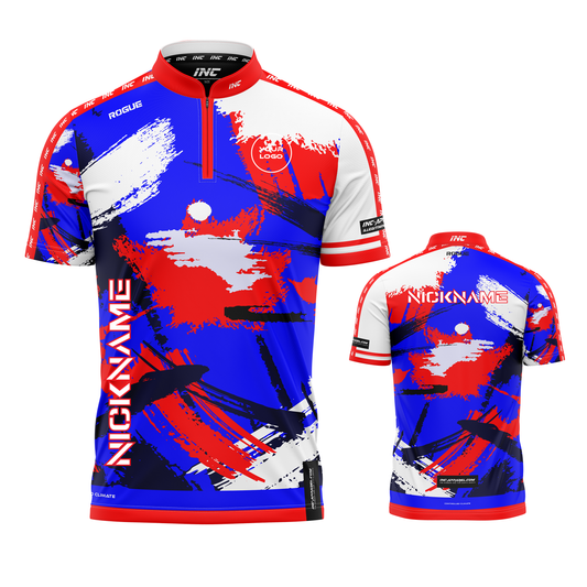 Rogue Patriot Darts Shirt from INC-APPAREL – performance darts shirt with patriotic design.
