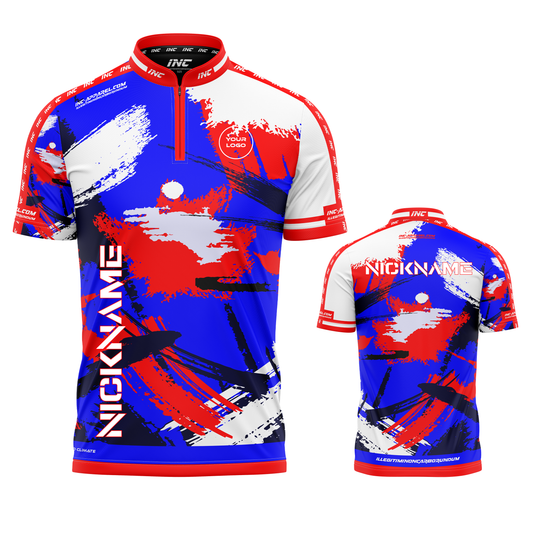 Rogue Patriot darts shirt front view premium professional dart shirt for league and tournament play