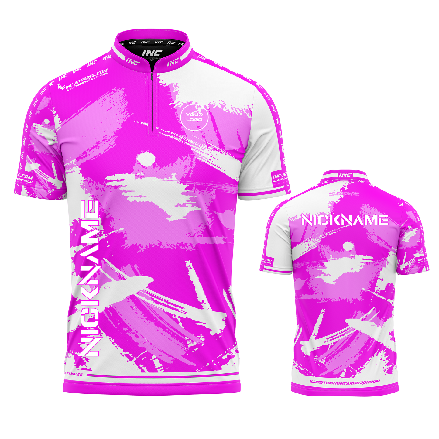 Rogue Roseus darts shirt front and back view premium professional dart shirt for league and tournament play