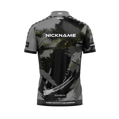 Rogue Umbra Darts Zip Polo Shirt – Back View | INC-APPAREL