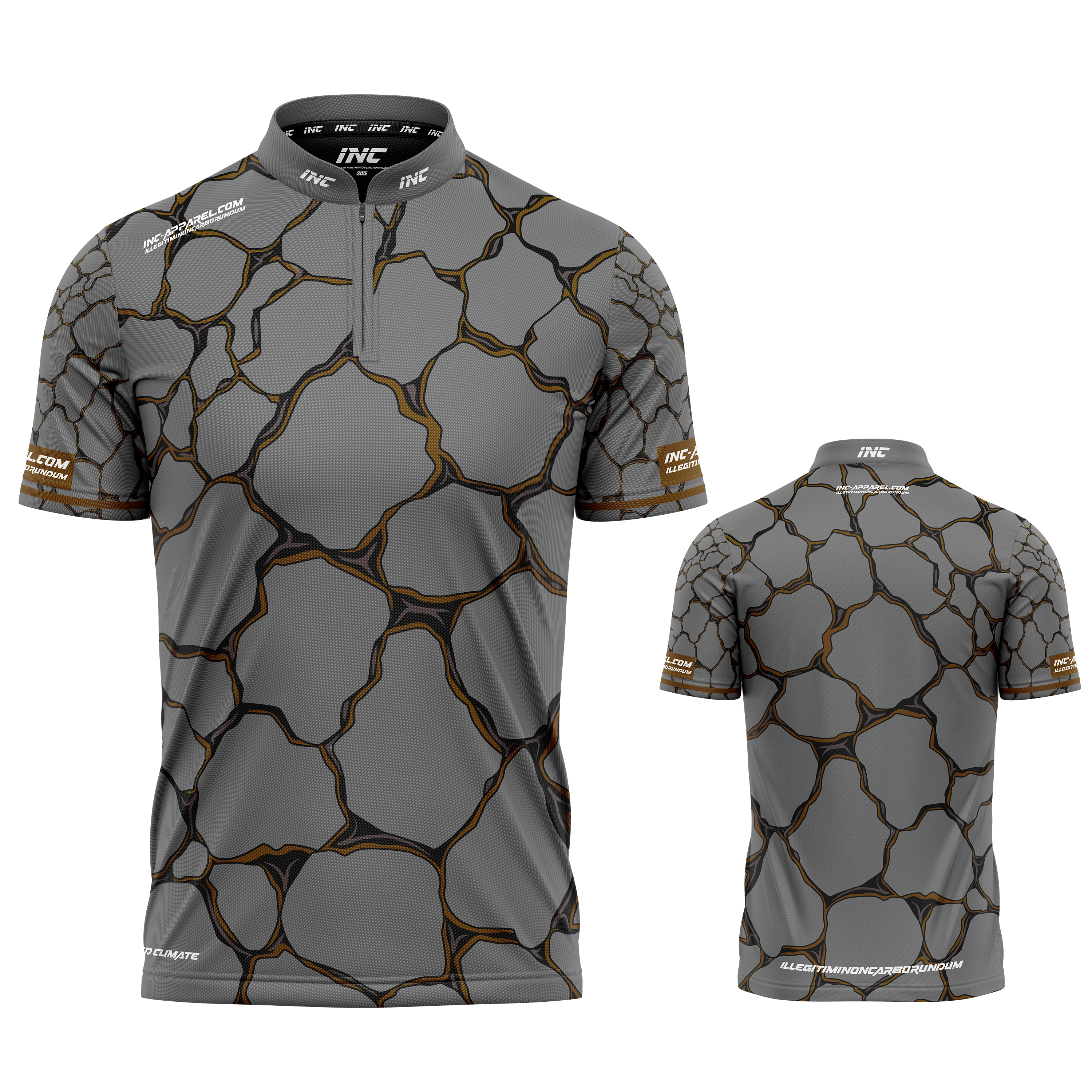 Saxosus brown personalised darts team shirt made to order with performance fabric and professional fit from INC-APPAREL