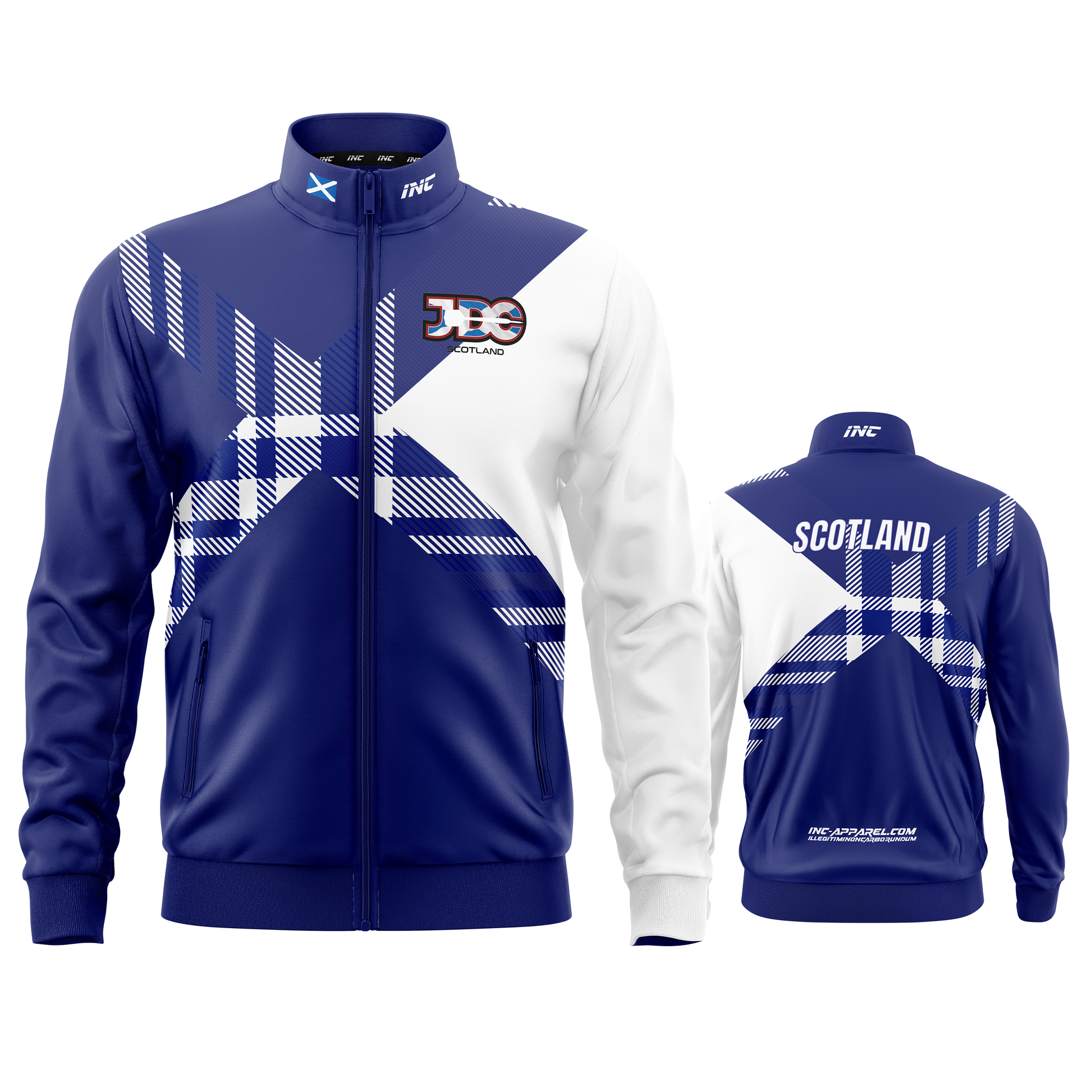 Scotland JDC Darts Tournament Jacket – Combined View | INC-APPAREL