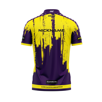 Scrape Decimus Darts Zip Polo Shirt – Back View | INC-APPAREL