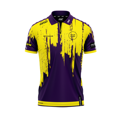 Scrape Decimus Darts Zip Polo Shirt – Front View | INC-APPAREL