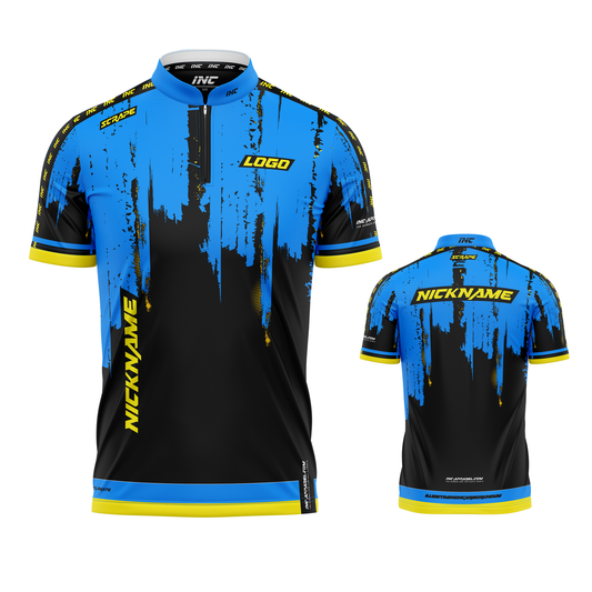 Scrape Nero Darts Shirt from INC-APPAREL – performance darts shirt with Nero-inspired design.