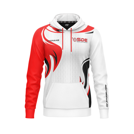 Senior Darts England Hoodie – Front View Featuring Patriotic Design and Adjustable Hood | INC-APPAREL