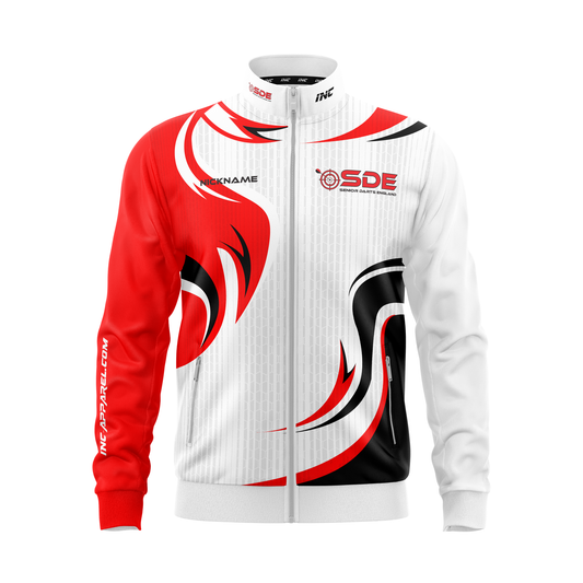 Senior Darts England Tournament Jacket – Front View Featuring Full-Zip Design and National Branding | INC-APPAREL