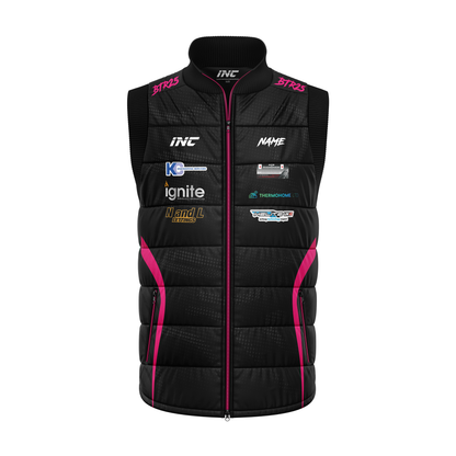 Front view of the Speedway Gilet - Ben Trigger Racing | INC-APPAREL
