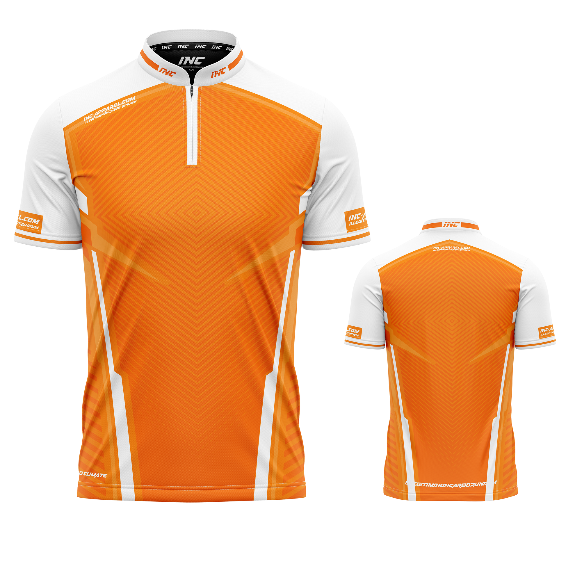 Terminare orange white darts pool academy shirt