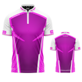 Terminare pink and white darts pool shirt front
