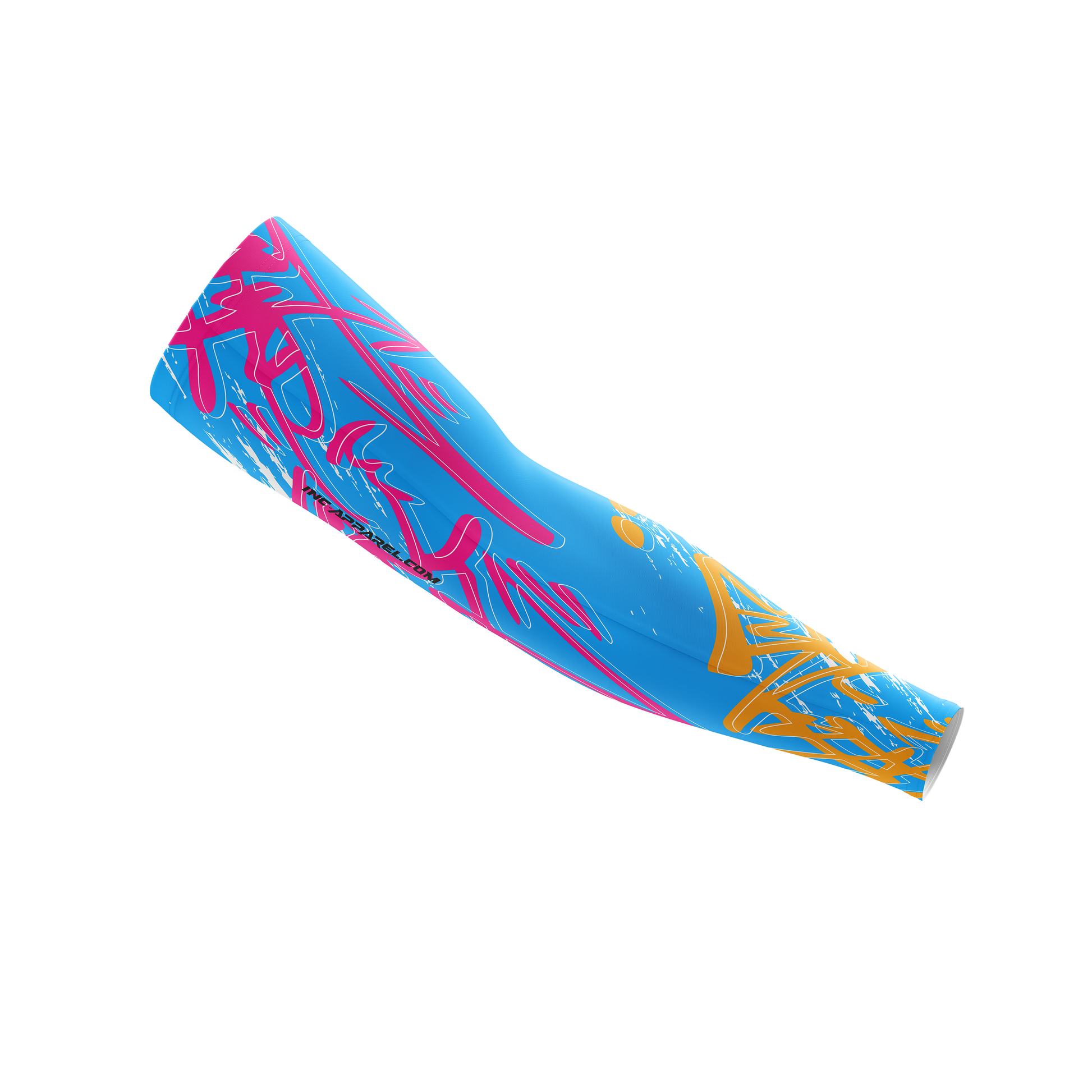 Vandal Caeruleus Darts Sleeve – Front View with Blue Urban Graphic and Compression Fit | INC-APPAREL