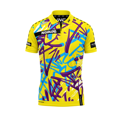 Vandal Flavus Zip Polo Darts Shirt – Front View | INC-APPAREL