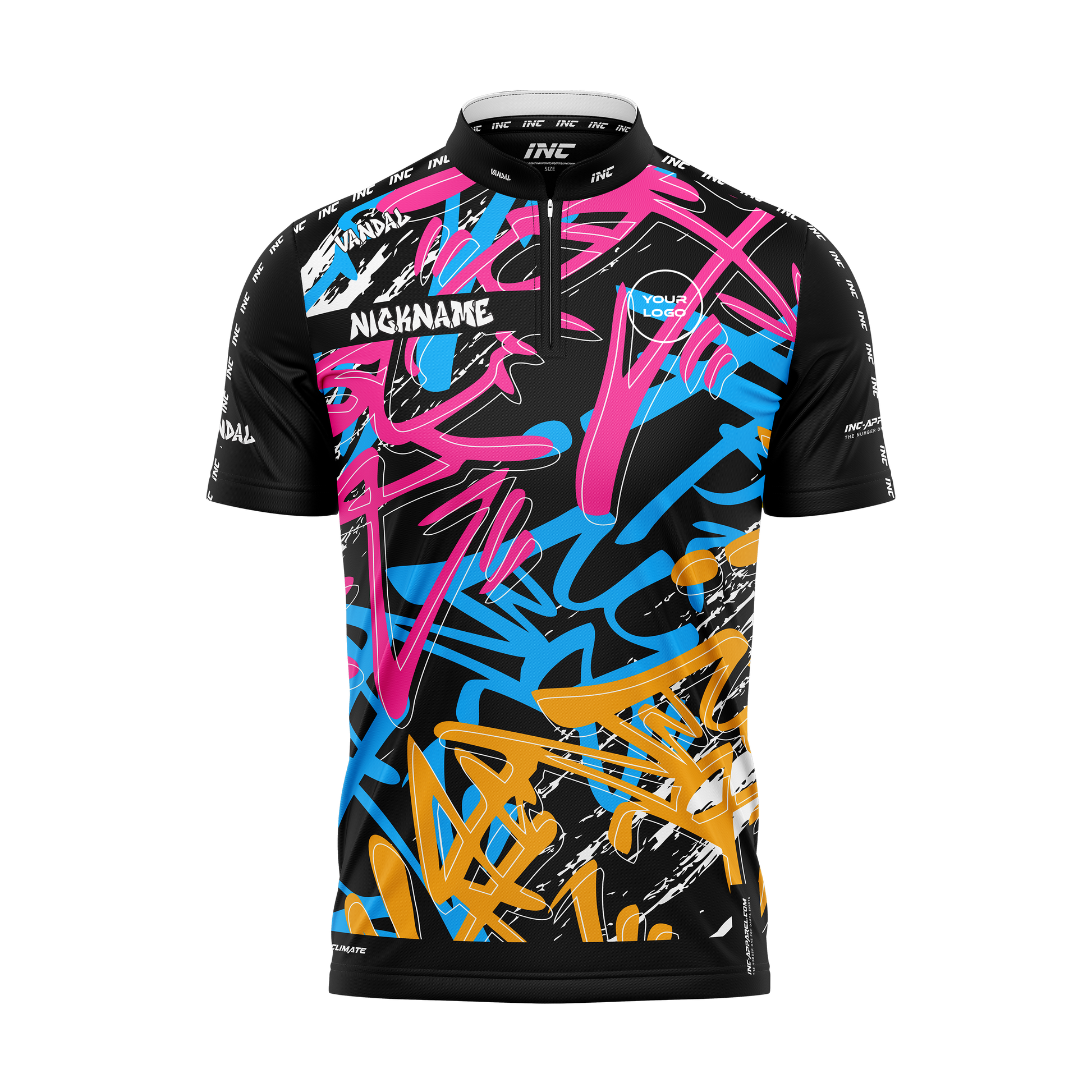 Vandal Nigrum Pro1 Darts Shirt – Front View | INC-APPAREL