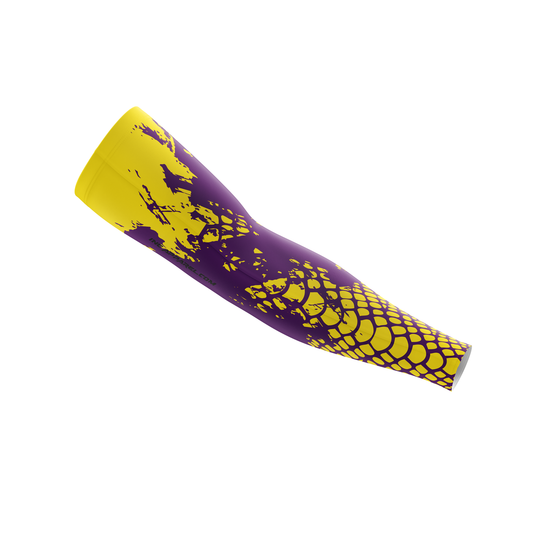 Venom Flavus Purpura Darts Sleeve – Front View with Yellow and Purple Dual-Tone Design | INC-APPAREL