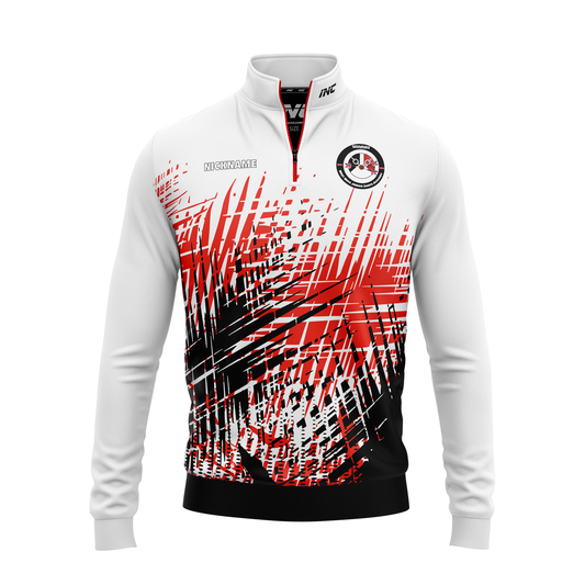 West Midlands Junior Darts Academy Quarter Zip Midlayer – Front View | INC-APPAREL