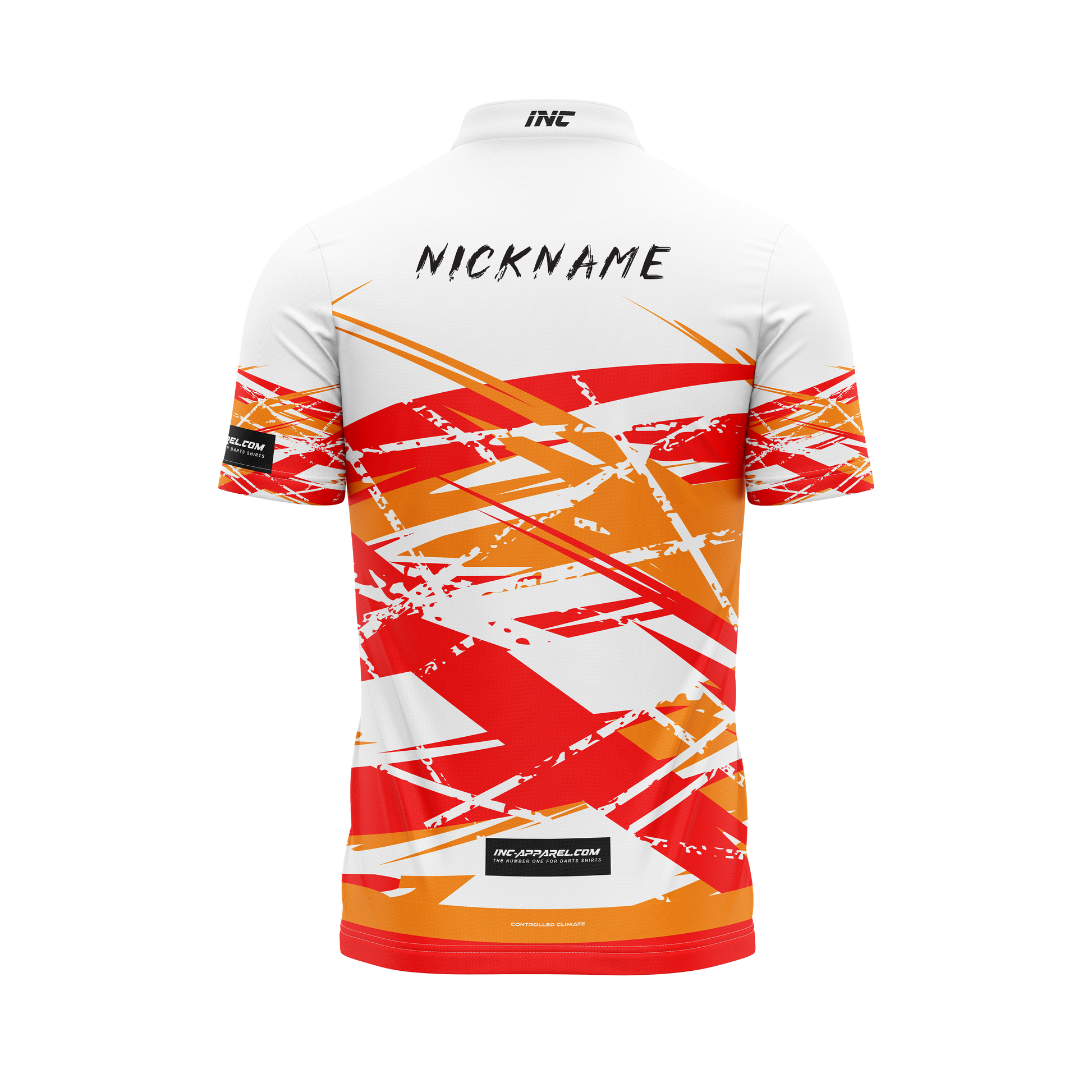 X Vesta Albus Pro1 Darts Shirt – Back View | INC-APPAREL