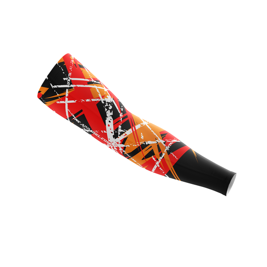 X Vesta Darts Sleeve – Front View with Fiery Design and Compression Fit | INC-APPAREL